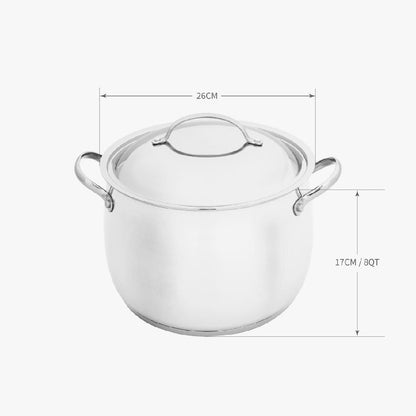 Pots - Meyer - bigsale, MayDay, Meyer - Bella Classico, payday, Special Sale, Stockpot - MEYER BELLA CLASSICO หม้อต้มสแตนเลส ขนาด 8 ลิตร / 24 ซม. STOCKPOT (73288-T) - PotsandPans.in.th