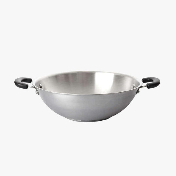 Pans - Meyer - bigsale, Clearance, MayDay, MEYER - FIERA, payday, WOK - MEYER Centennial Stainless Steel กระทะวอคทรงจีน ขนาด 36ซม/14นิ้ว Chinese Wok (74002-C) - PotsandPans.in.th