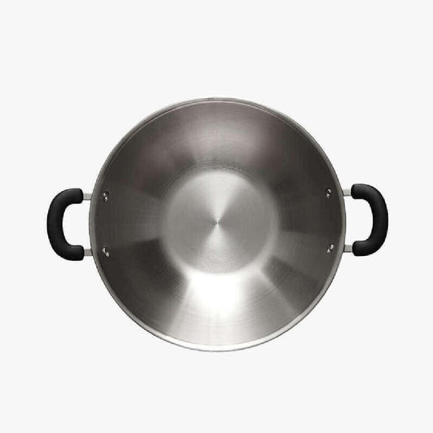 Pans - Meyer - bigsale, Clearance, MayDay, MEYER - FIERA, payday, WOK - MEYER Centennial Stainless Steel กระทะวอคทรงจีน ขนาด 36ซม/14นิ้ว Chinese Wok (74002-C) - PotsandPans.in.th