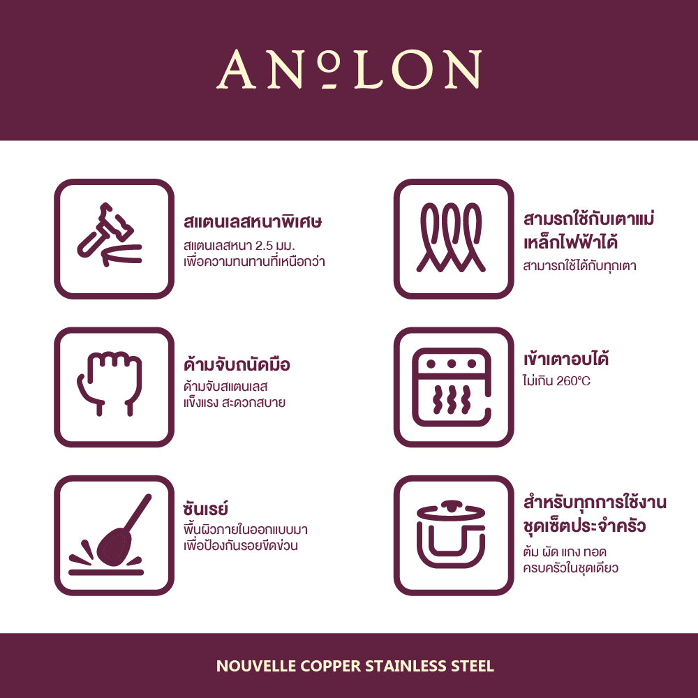 ANOLON NOUVELLE STAINLESS 11-PC SET (77709-T)