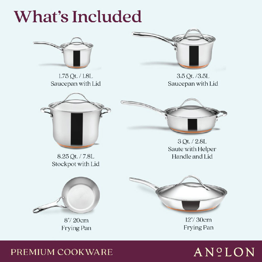 ANOLON NOUVELLE STAINLESS 11-PC SET (77709-T)