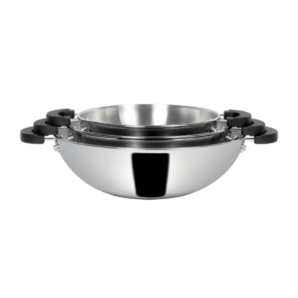 MEYER KITCHEN HACKS ชุดกระทะสแตนเลสทรงจีน 3 ชื้น WOK (78308-T)