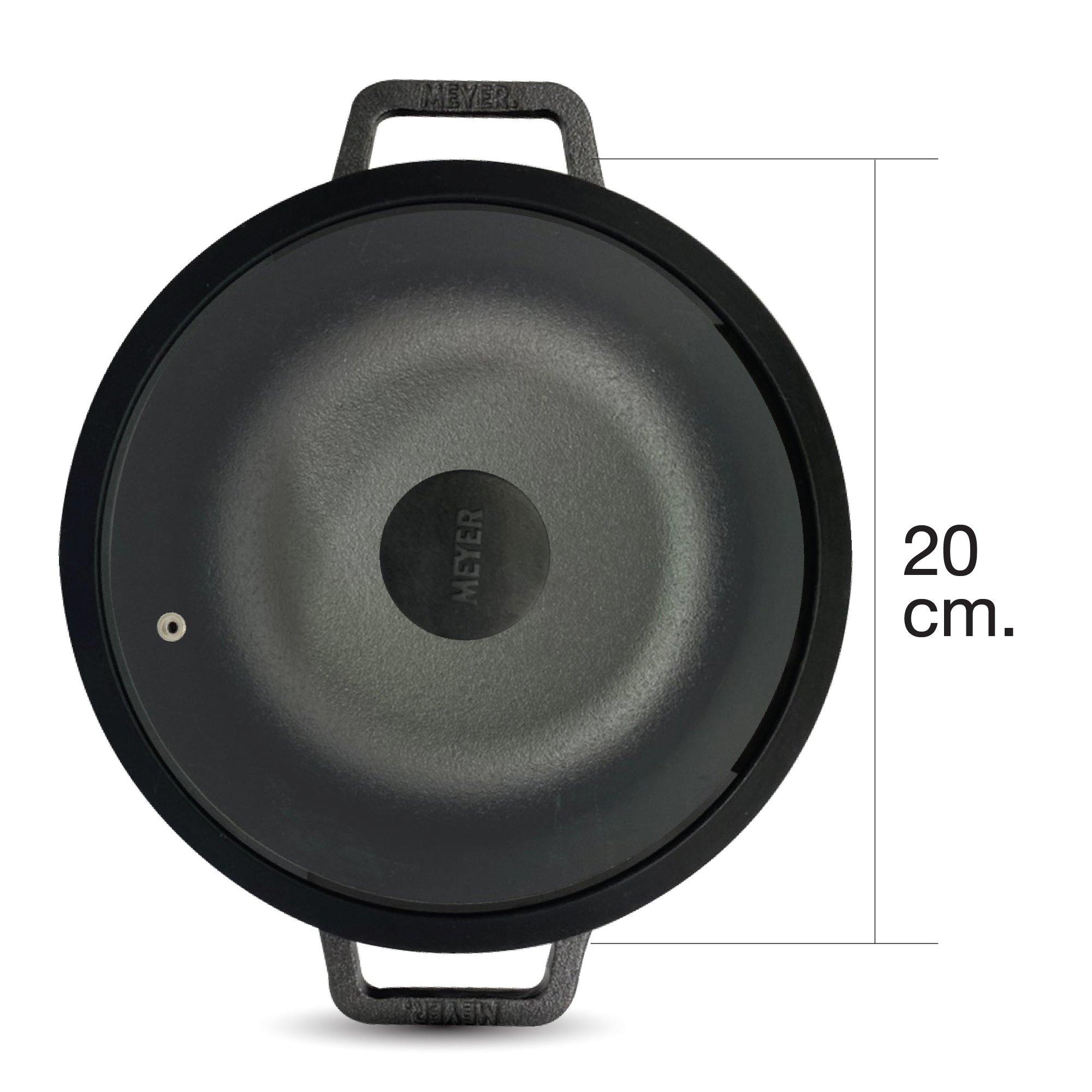 Pans - Meyer - bigsale, f903, KADAI, Mayday, Meyer - Cast Iron - MEYER CAST IRON กระทะผัดก้นลึก 2 หู ขนาด 20 ซม. DEEP KADAI (48187-C) - PotsandPans.in.th