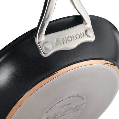 ANOLON NOUVELLE COPPER LUXE ONYX กระทะทอดทรงแบน 28 ซม. FRENCH SKILLET (80155-T)