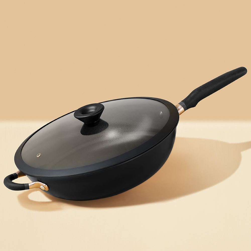 MEYER Accent Hard-Anodized กระทะผัดมีหูจับ 32 ซม. Stirfry (81210-T) 