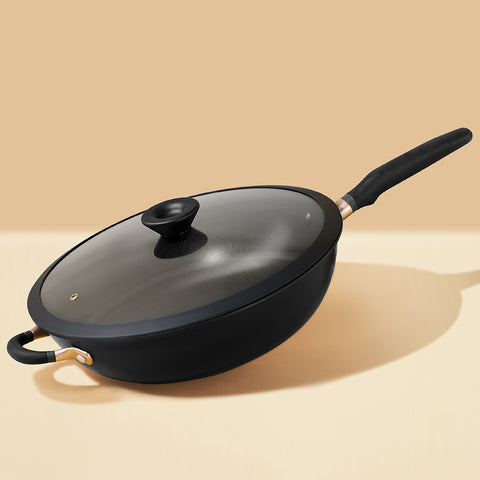 MEYER Accent Hard-Anodized กระทะผัดมีหูจับ 32 ซม. Stirfry (81210-T) 
