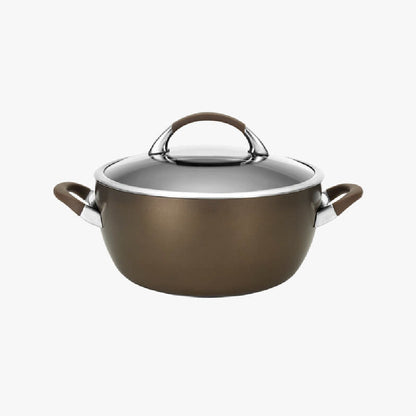 CIRCULON SYMMETRY CHOCOLATE หม้อตุ๋น hard-anodized พร้อมฝา 5.2 ลิตร/26 ซม. CASSEROLE (82769-T)