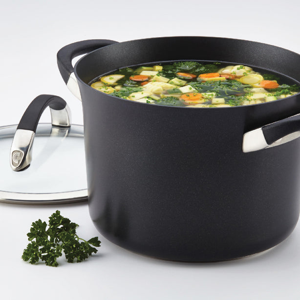 CIRCULON SYMMETRY หม้อต้มเคลือบผิวลื่นพร้อมฝาปิด ขนาด 24ซม. STOCKPOT 7.6L/24CM (84003-T)