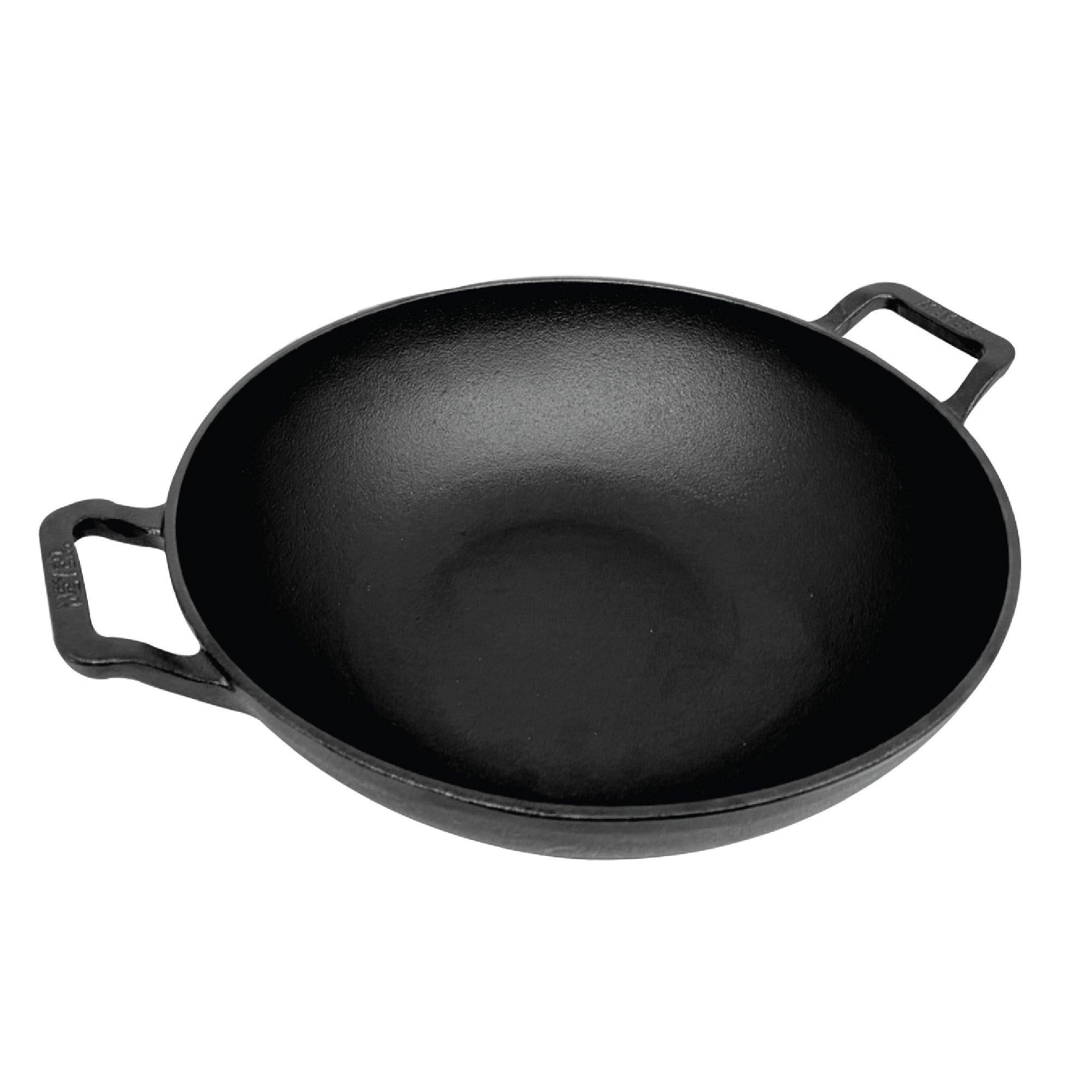 Pans - Meyer - 77Sale, bigsale, Clearance1, f903, KADAI, Meyer - Cast Iron, payday - MEYER CAST IRON กระทะผัดก้นลึก 2 หู ขนาด 24 ซม. DEEP KADAI (48188-C) - PotsandPans.in.th