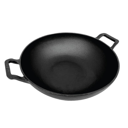 Pans - Meyer - 77Sale, bigsale, Clearance1, f903, KADAI, Meyer - Cast Iron, payday - MEYER CAST IRON กระทะผัดก้นลึก 2 หู ขนาด 24 ซม. DEEP KADAI (48188-C) - PotsandPans.in.th