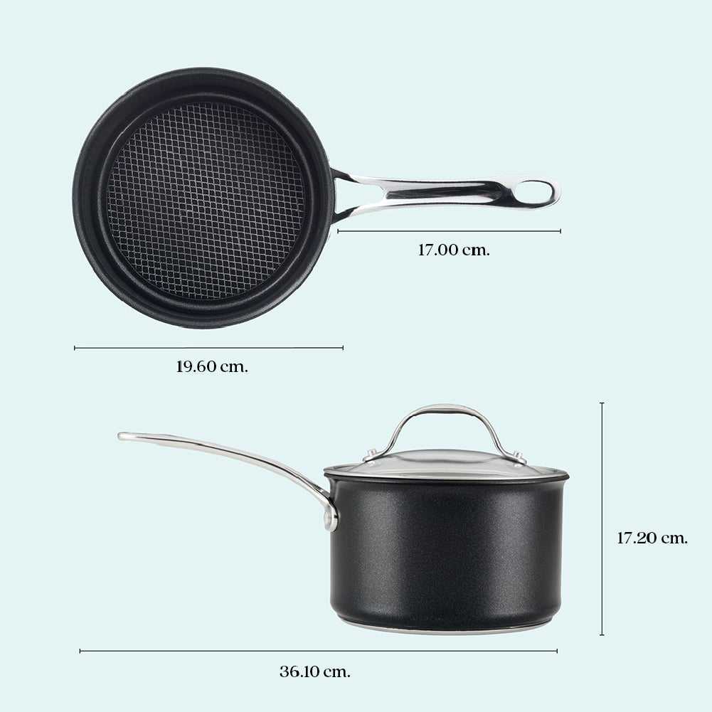 ANOLON X หม้อด้าม พร้อมฝา ขนาด 18 ซม./2.8 ลิตร Saucepan (14330-T)