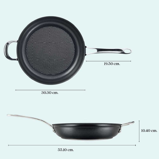 ANOLON X กระทะทอดอลูมิเนียม มีหูจับ ขนาด 30 ซม. Frying Pan (14332-T)