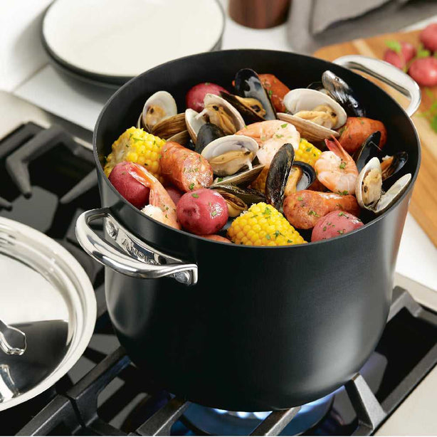 Anolon Nouvelle Copper Luxe Onyx หม้อต้ม ขนาด 20 ซม. Saucepot 4QT/3.8L/20CM (80157-T)