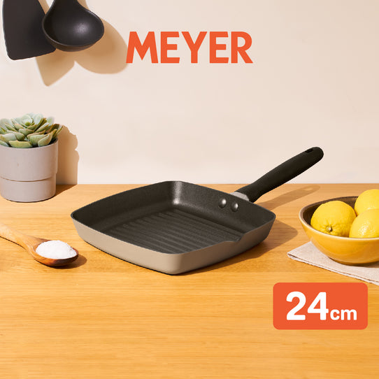 MEYER Bauhaus กระทะปิ้งย่างสี่เหลี่ยม ขนาด 24 ซม. Grill pan (13771-TE12)