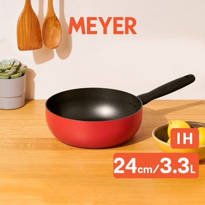 MEYER Bauhaus Induction กระทะทรงลึก ขนาด 24 ซม./3.5 ลิตร Saucier (13384-TE12)