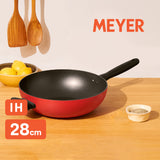 MEYER Bauhaus Induction กระทะผัดทรงลึก ขนาด 28 ซม. Stirfry (14204-TE12)