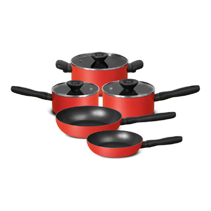 MEYER Bauhaus Induction ชุดเครื่องครัว 8 ชิ้น - กระทะทอด และหม้อพร้อมฝา Cookware set (14213-TE12)