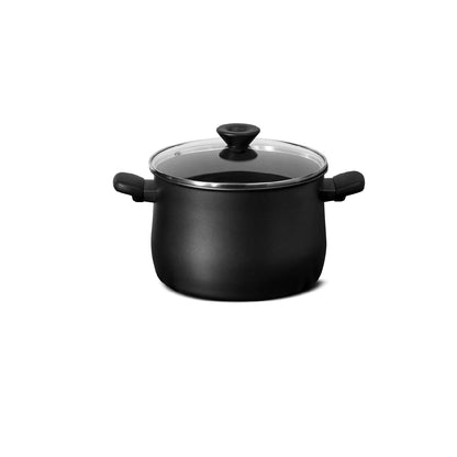 MEYER MIDNIGHT หม้อต้ม 2 หู hard-anodize ขนาด 24 ซม./7.6 ลิตร พร้อมฝา Stockpot (85073-TE12)