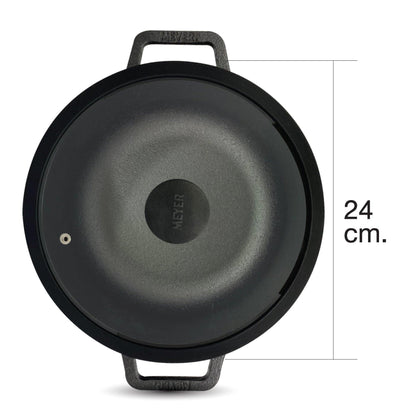 Pans - Meyer - 77Sale, bigsale, Clearance1, f903, KADAI, Meyer - Cast Iron, payday - MEYER CAST IRON กระทะผัดก้นลึก 2 หู ขนาด 24 ซม. DEEP KADAI (48188-C) - PotsandPans.in.th