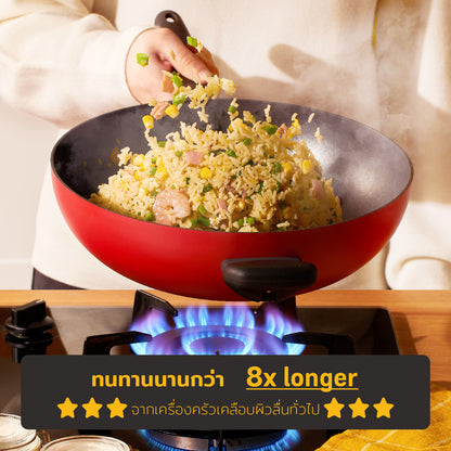 MEYER Bauhaus Induction กระทะผัดทรงลึก ขนาด 30 ซม. Stirfry (14205-TE12) ทนทานกว่า 8 เท่า