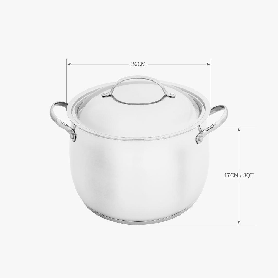 Pots - Meyer - bigsale, MayDay, Meyer - Bella Classico, payday, Special Sale, Stockpot - MEYER BELLA CLASSICO หม้อต้มสแตนเลส ขนาด 8 ลิตร / 24 ซม. STOCKPOT (73288-T) - PotsandPans.in.th