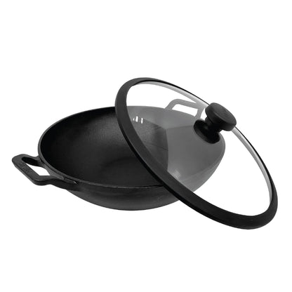 Pans - Meyer - bigsale, KADAI, Meyer - Cast Iron - MEYER CAST IRON กระทะผัดก้นลึก 2 หู ขนาด 20 ซม. DEEP KADAI (48187-C) | PotsandPans
