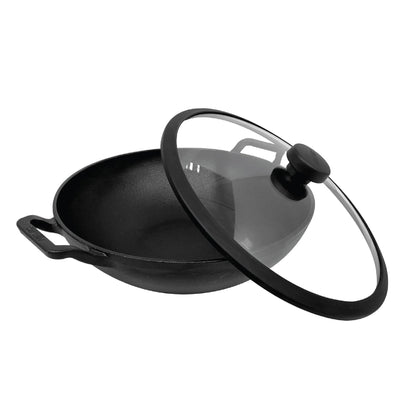 Pans - Meyer - bigsale, KADAI, Meyer - Cast Iron - MEYER CAST IRON กระทะผัดก้นลึก 2 หู ขนาด 20 ซม. DEEP KADAI (48187-C) | PotsandPans