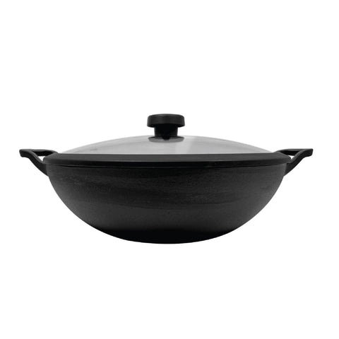 Pans - Meyer - bigsale, KADAI, Meyer - Cast Iron - MEYER CAST IRON กระทะผัดก้นลึก 2 หู ขนาด 20 ซม. DEEP KADAI (48187-C) | PotsandPans