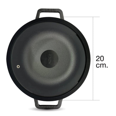 Pans - Meyer - bigsale, KADAI, Meyer - Cast Iron - MEYER CAST IRON กระทะผัดก้นลึก 2 หู ขนาด 20 ซม. DEEP KADAI (48187-C) | PotsandPans