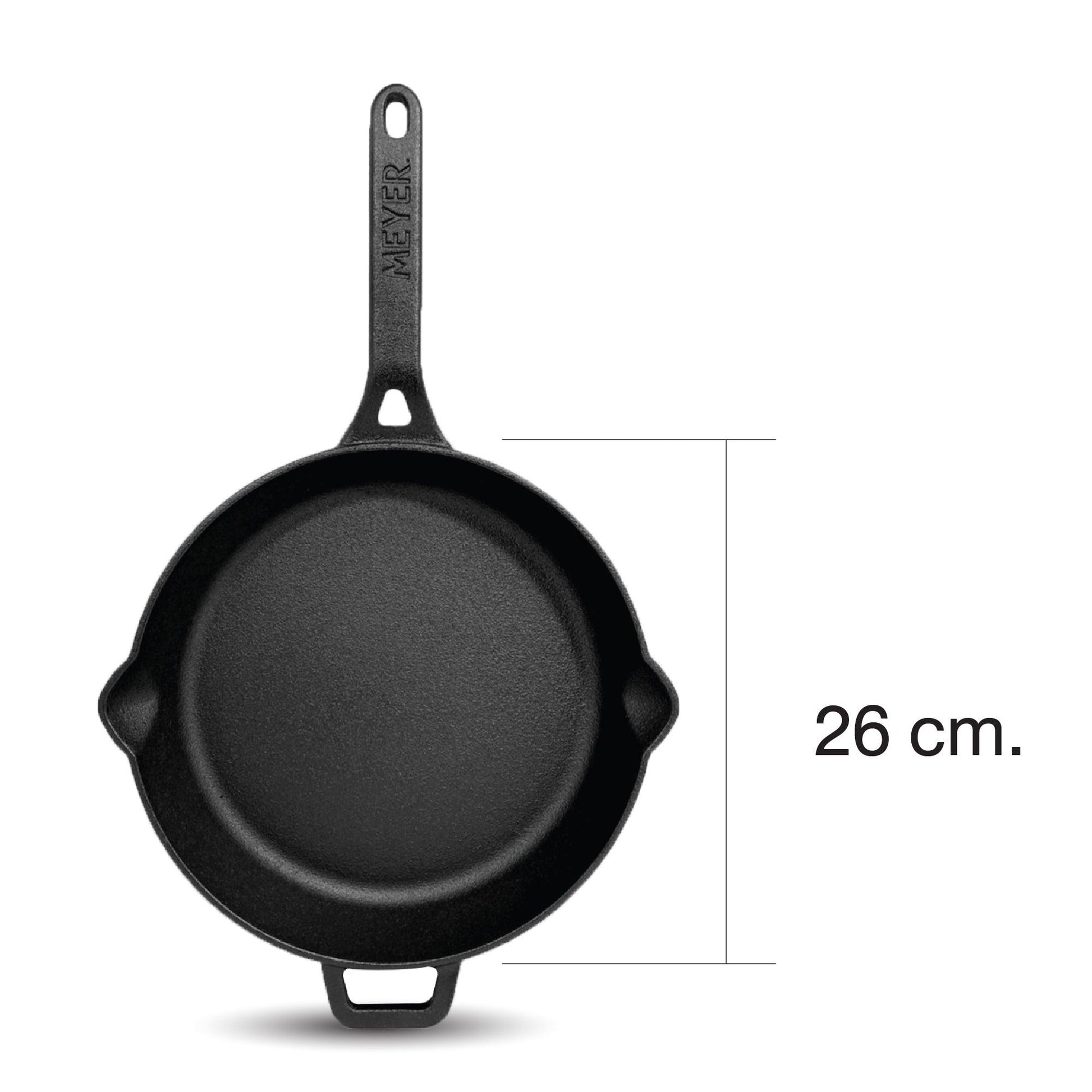 Pans - Meyer - Best Sellers, bigsale, Meyer - Cast Iron, OPEN SKILLET, payday, SKILLET, SPECIAL SALE - MEYER CAST IRON กระทะเหล็กหล่อ 26CM FRYPAN | PotsandPans