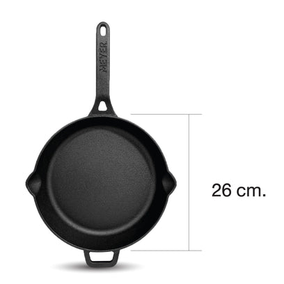 Pans - Meyer - Best Sellers, bigsale, Meyer - Cast Iron, OPEN SKILLET, payday, SKILLET, SPECIAL SALE - MEYER CAST IRON กระทะเหล็กหล่อ 26CM FRYPAN | PotsandPans