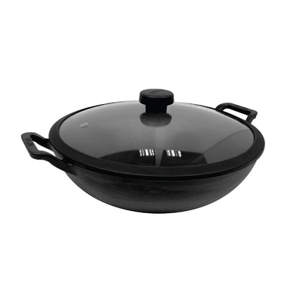 Pans - Meyer - Best Sellers, bestselling, bigsale, KADAI, Meyer - Cast Iron - MEYER CAST IRON กระทะผัดก้นลึก 2 หู ขนาด 30 ซม. KADAI (48186-C) | PotsandPans
