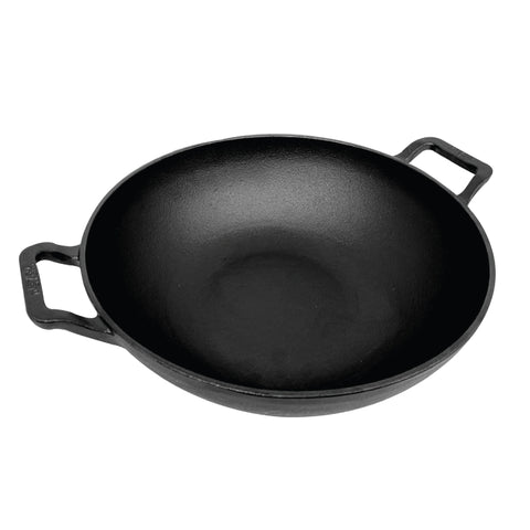 Pans - Meyer - Best Sellers, bestselling, bigsale, KADAI, Meyer - Cast Iron - MEYER CAST IRON กระทะผัดก้นลึก 2 หู ขนาด 30 ซม. KADAI (48186-C) | PotsandPans