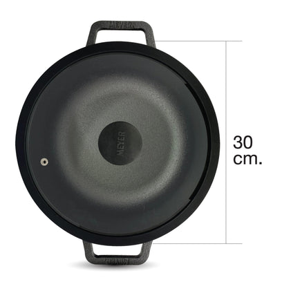 Pans - Meyer - Best Sellers, bestselling, bigsale, KADAI, Meyer - Cast Iron - MEYER CAST IRON กระทะผัดก้นลึก 2 หู ขนาด 30 ซม. KADAI (48186-C) | PotsandPans