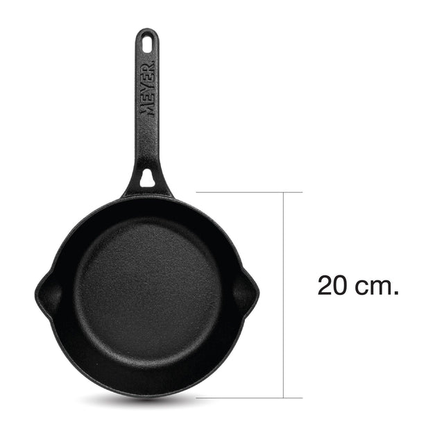 Pans - Meyer - Best Sellers, bestselling, bigsale, Meyer - Cast Iron, OPEN SKILLET, payday, SKILLET, SPECIAL SALE - MEYER CAST IRON กระทะทอดเหล็กหล่อ  20CM FRYPAN (48121-C) | PotsandPans