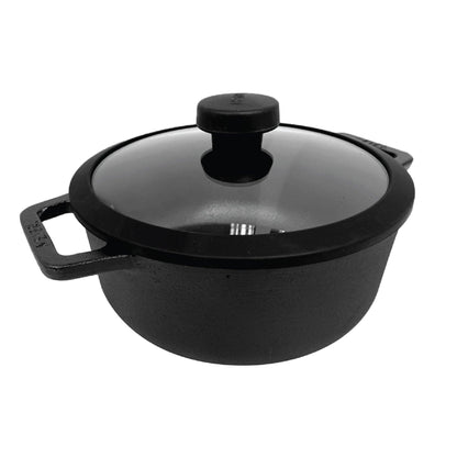 Pots - Meyer - Best Sellers, bestselling, bigsale, Meyer - Cast Iron, SAUTE, Sauteuse, SPECIAL SALE - MEYER CAST IRON หม้อเหล็กหล่อ 2 หู ขนาด 20 ซม. SAUTEUSE WITH GLASS LID | PotsandPans
