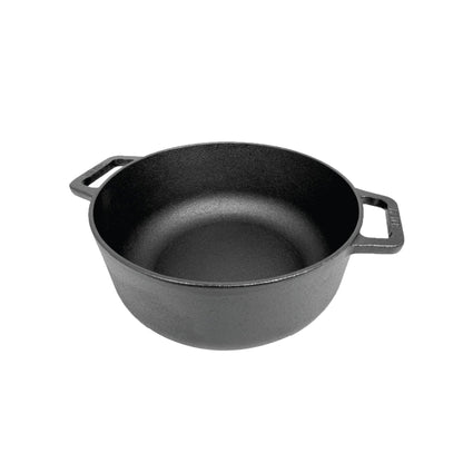 Pots - Meyer - Best Sellers, bestselling, bigsale, Meyer - Cast Iron, SAUTE, Sauteuse, SPECIAL SALE - MEYER CAST IRON หม้อเหล็กหล่อ 2 หู ขนาด 20 ซม. SAUTEUSE WITH GLASS LID | PotsandPans