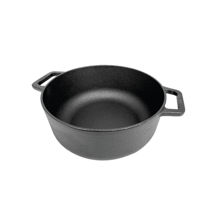 Pots - Meyer - Best Sellers, bestselling, bigsale, Meyer - Cast Iron, SAUTE, Sauteuse, SPECIAL SALE - MEYER CAST IRON หม้อเหล็กหล่อ 2 หู ขนาด 24 ซม. SAUTEUSE WITH GLASS LID (48241-C) | PotsandPans