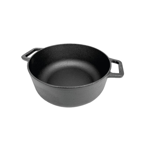 Pots - Meyer - Best Sellers, bestselling, bigsale, Meyer - Cast Iron, SAUTE, Sauteuse, SPECIAL SALE - MEYER CAST IRON หม้อเหล็กหล่อ 2 หู ขนาด 24 ซม. SAUTEUSE WITH GLASS LID (48241-C) | PotsandPans