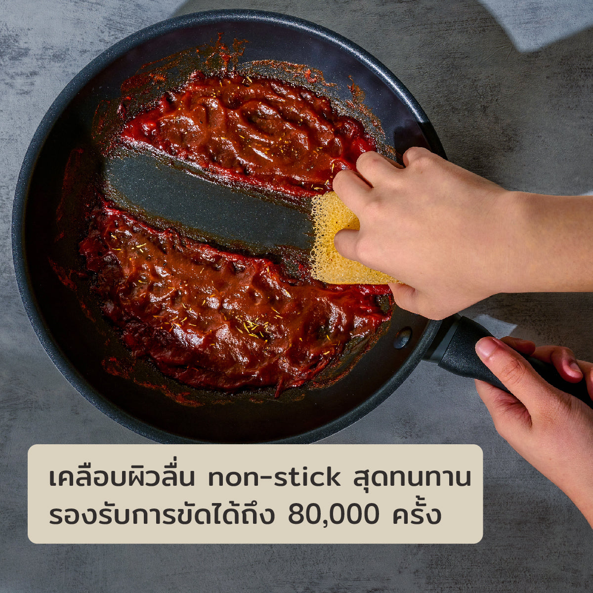 ล้างออกง่าย รองรับการขัดได้มาก MEYER MIDNIGHT ชุดเครื่องครัว hard-anodize 5 ชิ้น กระทะผัด หม้อด้ามพร้อมฝา มาพร้อมตะหลิวและทัพพีไนล่อน Cookware set with tools (85086-TE12)