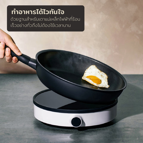 ร้อนเร็ว ทำอาหารไว ไม่ติดกระทะ MEYER MIDNIGHT ชุดกระทะทอด hard-anodize ขนาด 20, 24 ซม. จับคู่ 2 ชิ้น Frypan set (85084-TE12)
