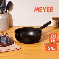 กระทะเทฟลอนสำหรับผัดและทอด MEYER ขนาด 24 ซม. ใช้ได้กับเตาแม่เหล็กไฟฟ้า เหมาะสำหรับผัดและต้ม
